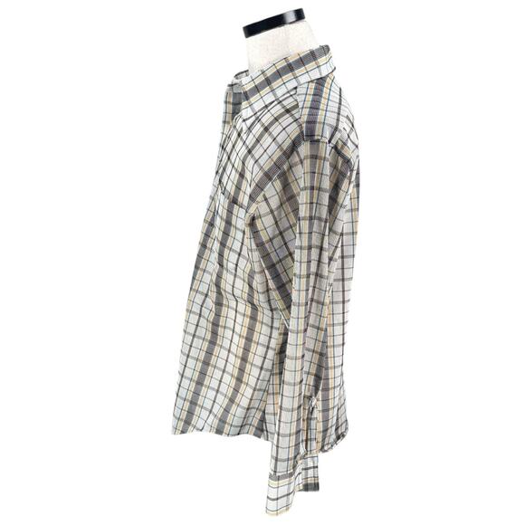 Vintage BVD XKE Disco Shirt Mens Large Multi Plaid Pointed Dagger Collar Button - Picture 4 of 10